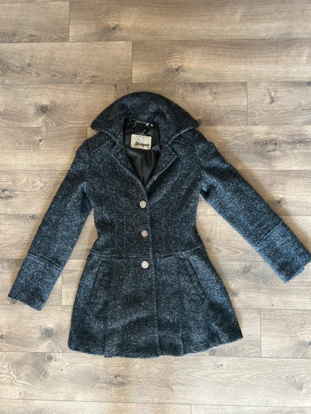 vintage wool guess los angeles peacoat xs
